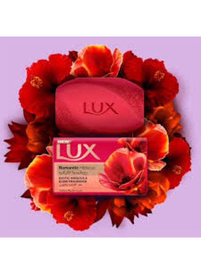 Lux Soap (Romantic Hibiscus) With Exotic Hibiscus & Elemi Fragrance 170g X 4Pcs - Image 1