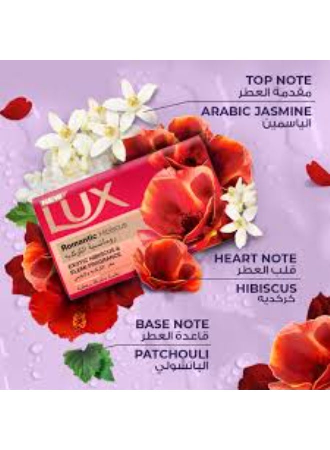 Lux Soap (Romantic Hibiscus) With Exotic Hibiscus & Elemi Fragrance 170g X 4Pcs - Image 3