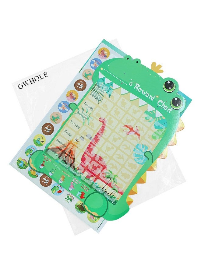 GWHOLE Potty Training Chart Dinosaur Potty Training Chart Potty Training Reward Chart Potty Chart for Toddlers Boys - Image 1