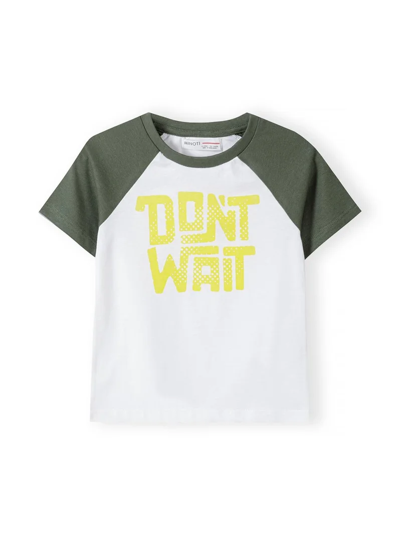 مينوتي Kids Boys Summer T-Shirt With Contrast Sleeves