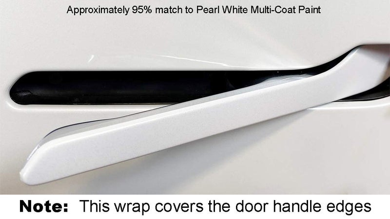 Custom Cut Graphics Full Door Handle Wrap for Tesla Model 3/Y (Pearl White Multi-Coat) - Image 2