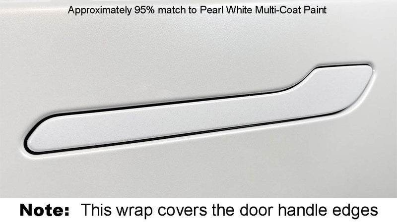 Custom Cut Graphics Full Door Handle Wrap for Tesla Model 3/Y (Pearl White Multi-Coat) - Image 3