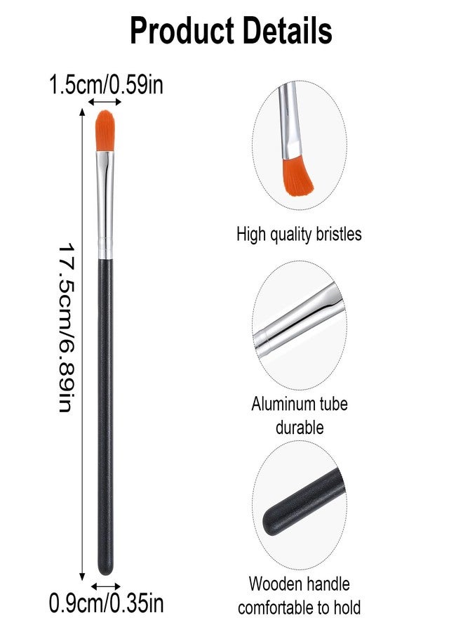 Neyauo 1 Pcs Flat Rounded Concealer Brush, Extra Flat Eyebrow Brush & Eye Shadow Primer Applicator, Soft Dense Synthetic Small Makeup Brushes for Blending Cream Liquid Powder - Image 2