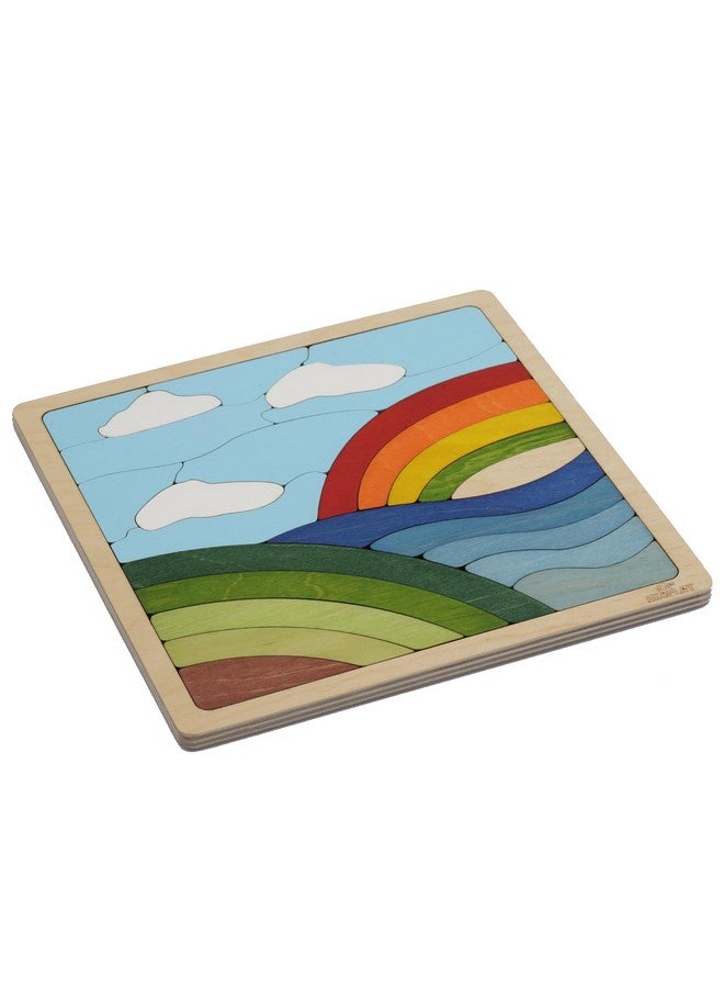 EKOPLAY Rainbow Puzzle for Kids | 25 Pieces Wooden Jigsaw Puzzle | Learning Toy and Gift for Boys Girls Ages 3 Years and Above - Image 4