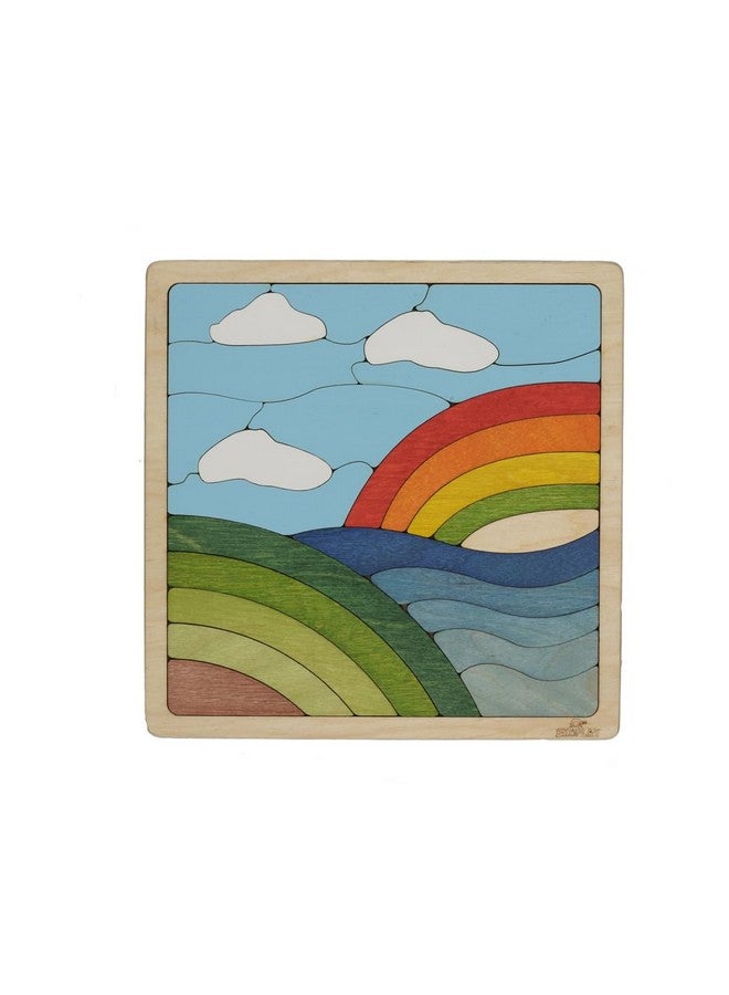 EKOPLAY Rainbow Puzzle for Kids | 25 Pieces Wooden Jigsaw Puzzle | Learning Toy and Gift for Boys Girls Ages 3 Years and Above - Image 1