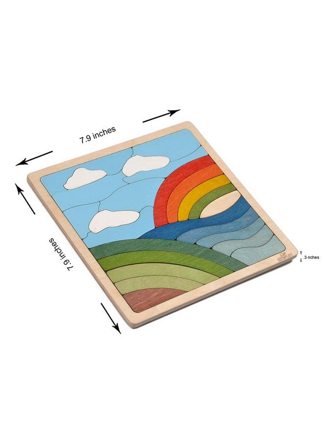EKOPLAY Rainbow Puzzle for Kids | 25 Pieces Wooden Jigsaw Puzzle | Learning Toy and Gift for Boys Girls Ages 3 Years and Above - Image 2