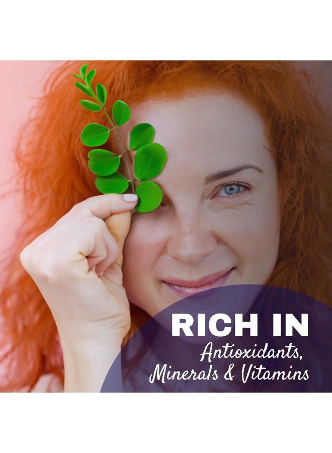 Vitamatic Moringa Capsules 10,000 mg Equivalent Per Serving (from 50:1 Extract 200 mg) - 180 Capsules - Pure Moringa Oleifera Leaf Powder Supplement - Green Superfood - Non-GMO, Made in The USA - Image 5