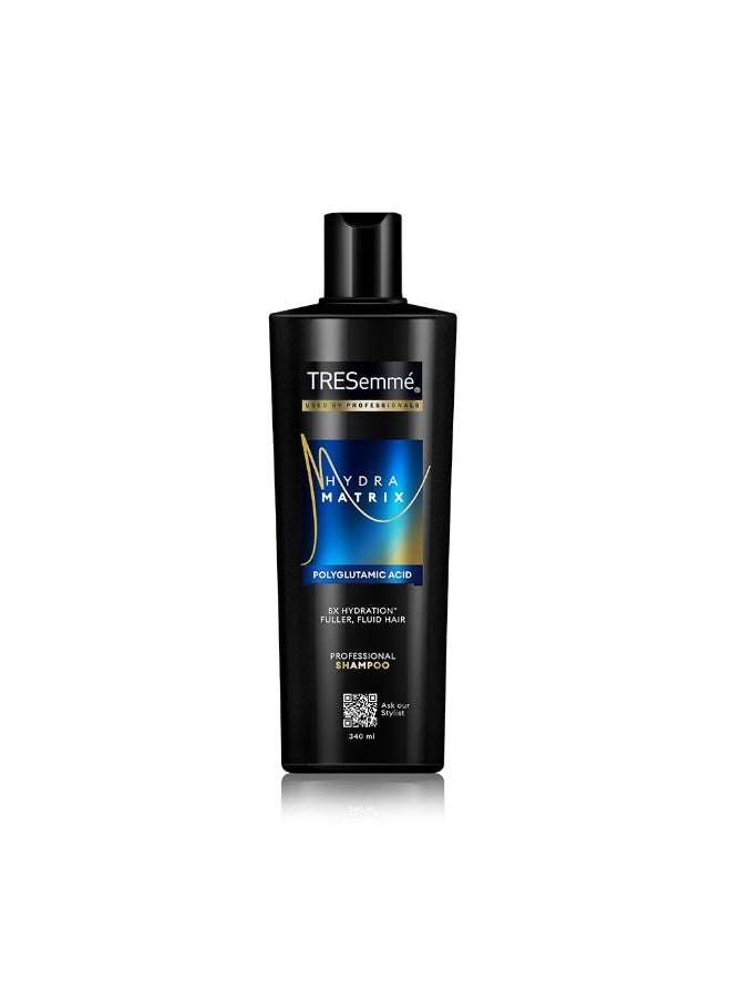 TRESemmé TRESemme Hydra Matrix Hydrating Shampoo 340ml with Polyglutamic Acid for 100H of Fluid Hair | Paraben Free Shampoo for Dry Hair & Scalp | Hard Water Detox - Image 1