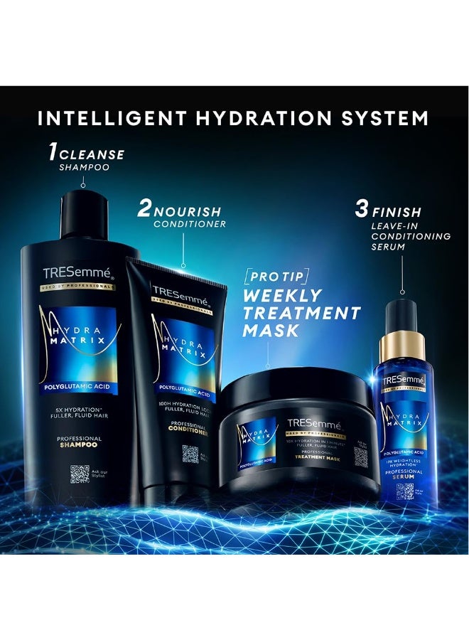 TRESemmé TRESemme Hydra Matrix Hydrating Shampoo 340ml with Polyglutamic Acid for 100H of Fluid Hair | Paraben Free Shampoo for Dry Hair & Scalp | Hard Water Detox - Image 2