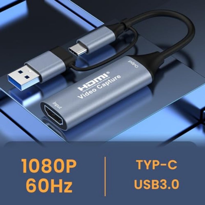 بطاقة التقاط HDMI Wisefly 4K للبث والتسجيل، USB 3.0 إلى النوع C، 1080P 60FPS للألعاب والبث المباشر ومؤتمرات الفيديو والتعليم عبر الإنترنت - Image 2