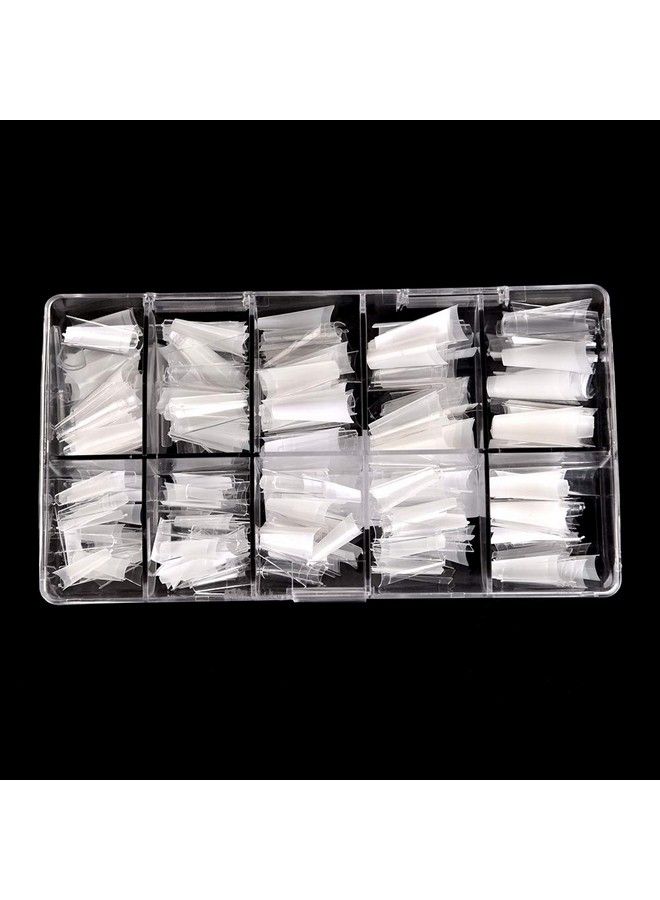 KADS French Coffin Ballerina Nail Tips Acrylic Half False Nails 10 Sizes 500 Pcs With Box (Hc76) - Image 4