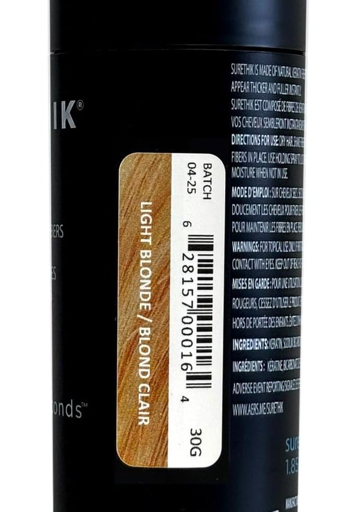 SURETHIK Hair Thickening Fibers for Thicker Looking Hair, Light Blonde, 30g - Image 2