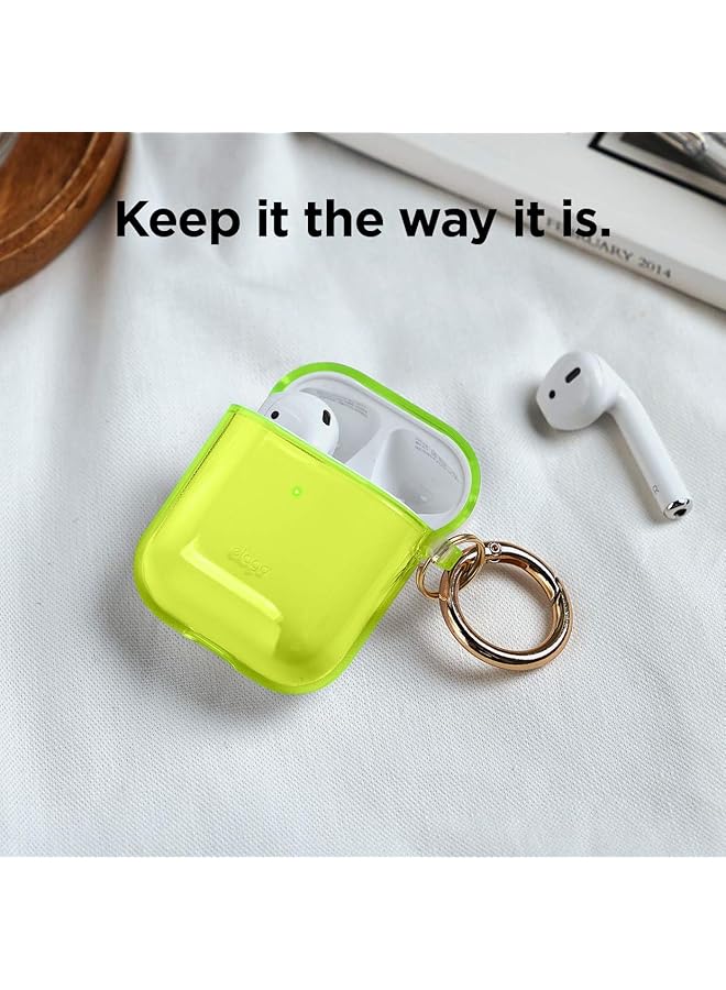 Elago Clear Hang Case For Airpods Neon Yellow - Image 2