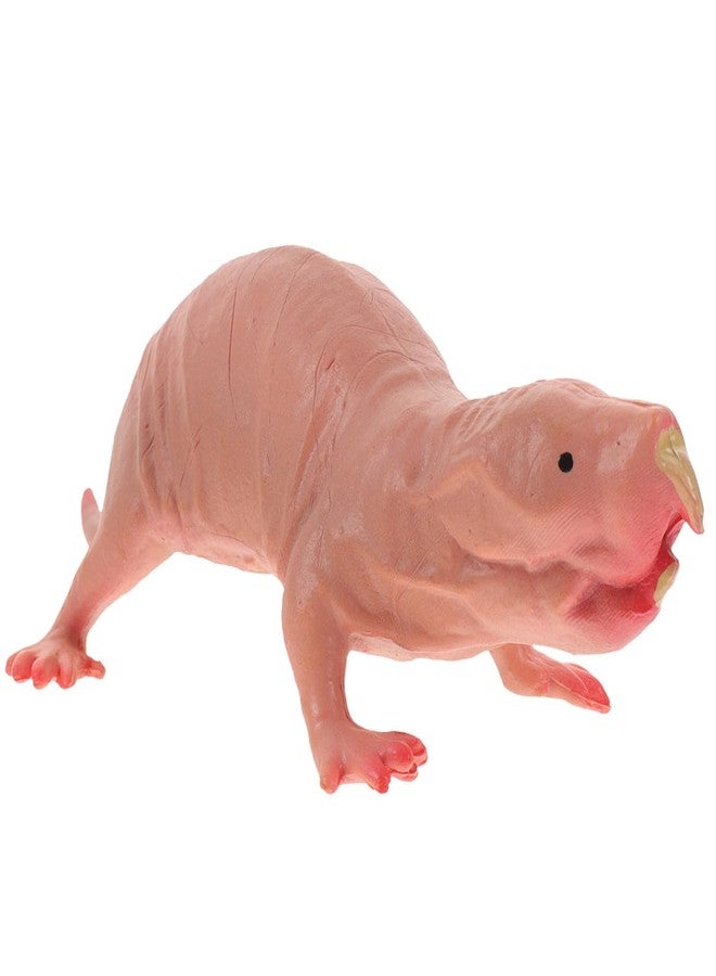 VOSAREA Naked Mole Rat Figurine Realistic Animal Decor Adorable Mole Craft for Desktop Terrarium and Micro Landscape Decoration Lightweight - Image 1