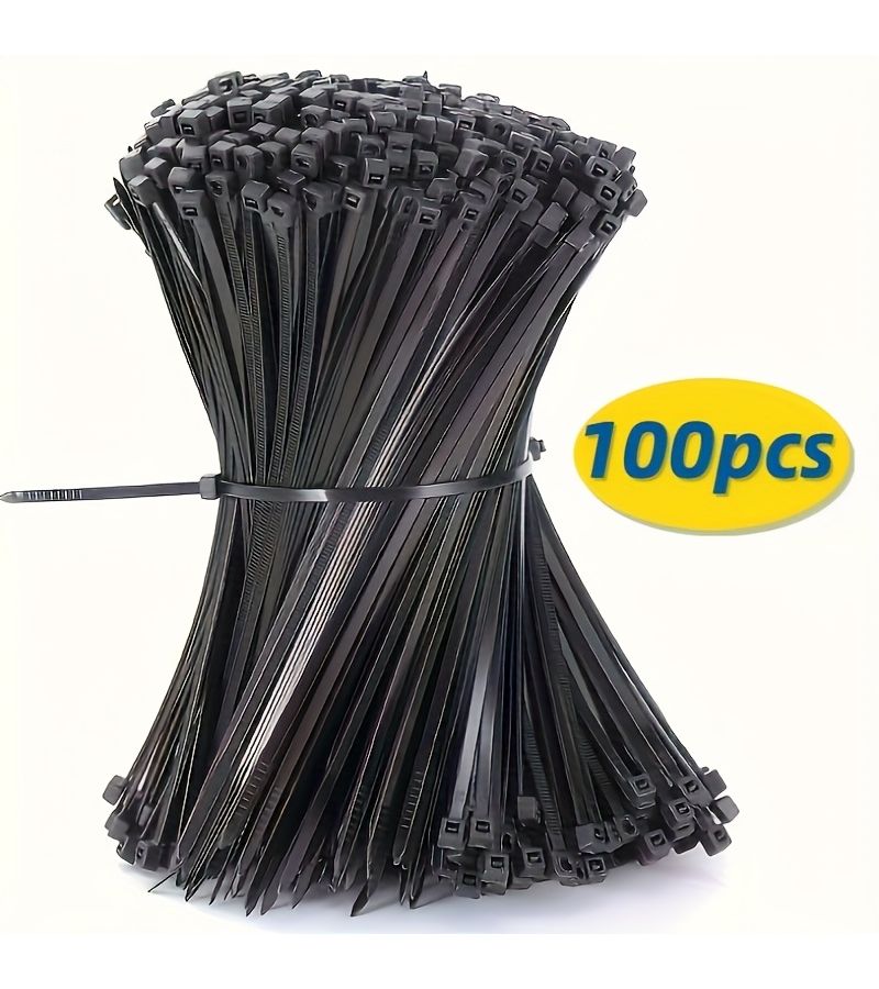 100pcs Heavy Duty Nylon Cable Ties 5.91 Inches Self Locking Zip Ties for Construction Home Organization and Cable Management