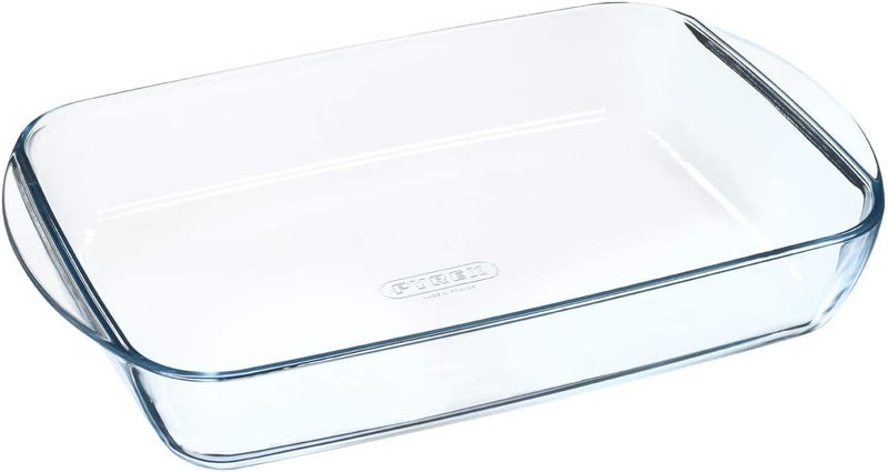 بيريكس Pyrex Essentials Rectangular Glass Roaster 2-Piece Set (3.7L + 2.6L) - Borosilicate Oven, Microwave & Freezer Safe - Image 5