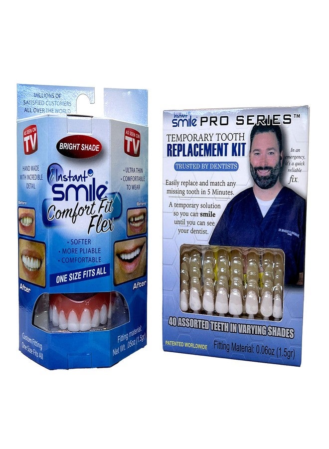 إنستانت سمايل أسنان Instant Smile Flex (لون أبيض ناصع) ومجموعة أسنان Pro Series – منتجان رائعان من Instant Smile - Image 1