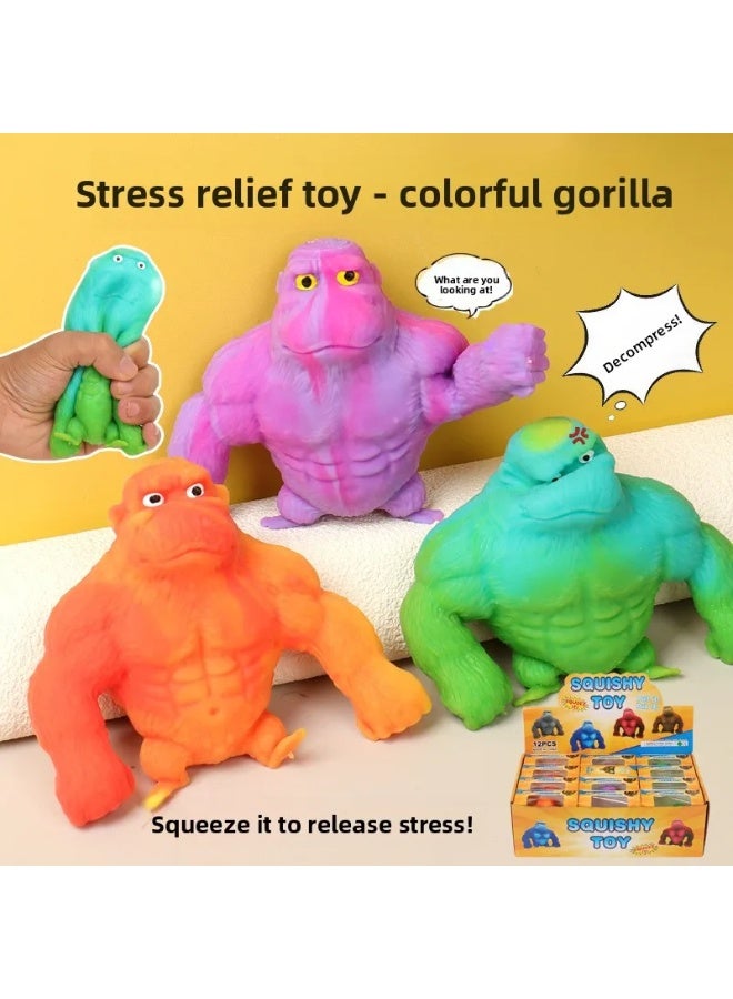 Squishy Fidget Gorilla Toy, PU Material Stress Relief Sensory Toy for Kids - Image 2