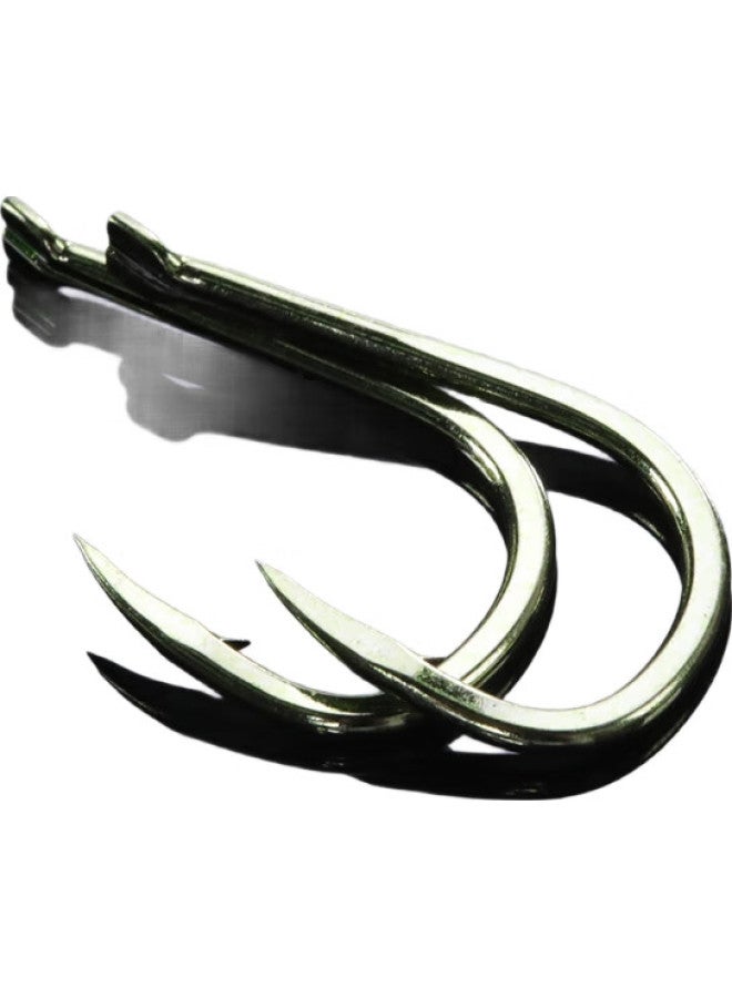 Simago Ximanduo Large Fish Hook Front Guard Slot Back Threaded Giant Titanium Alloy Grass Carp Sturgeon Hook Crooked Mouth Blade Imported Thickened Large Size Crazy Grass 18# - Image 2