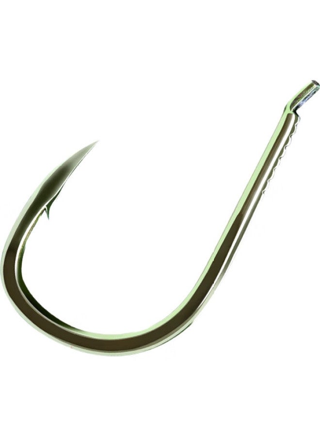 Simago Ximanduo Large Fish Hook Front Guard Slot Back Threaded Giant Titanium Alloy Grass Carp Sturgeon Hook Crooked Mouth Blade Imported Thickened Large Size Crazy Grass 18# - Image 3
