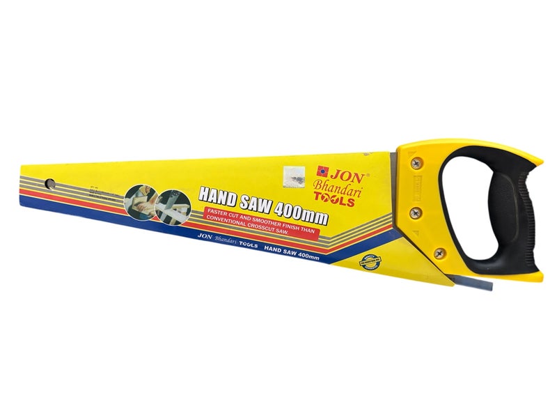 Jon Bhandari Tools 16 inch (400mm) Hand Saw – Hardened Steel Durable Blade with Ergonomic Handle, Precision Cutting | Fine Tooth Manual Saw for Wood, PVC, Plastic | Professional Carpentry & DIY Use - Image 4