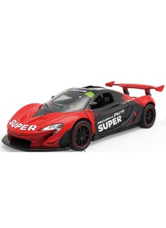 Miniso 1:31 Sound & Light Alloy Car Model (Genuine License) - McLaren P1 GTR (Red) 