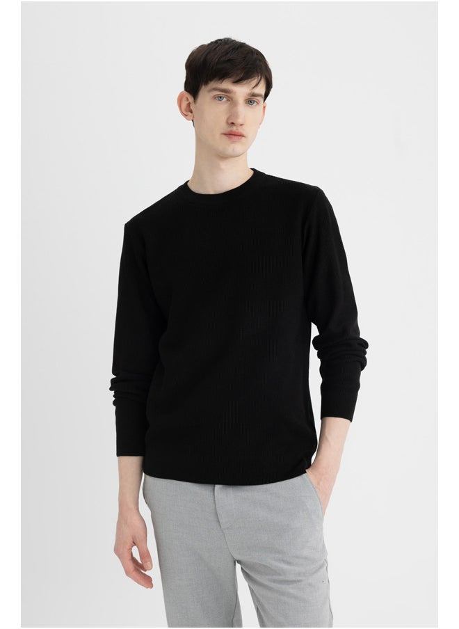 DeFacto Man Tricot Standart Fit Crew Neck Long Sleeve Pullover  - Image 1