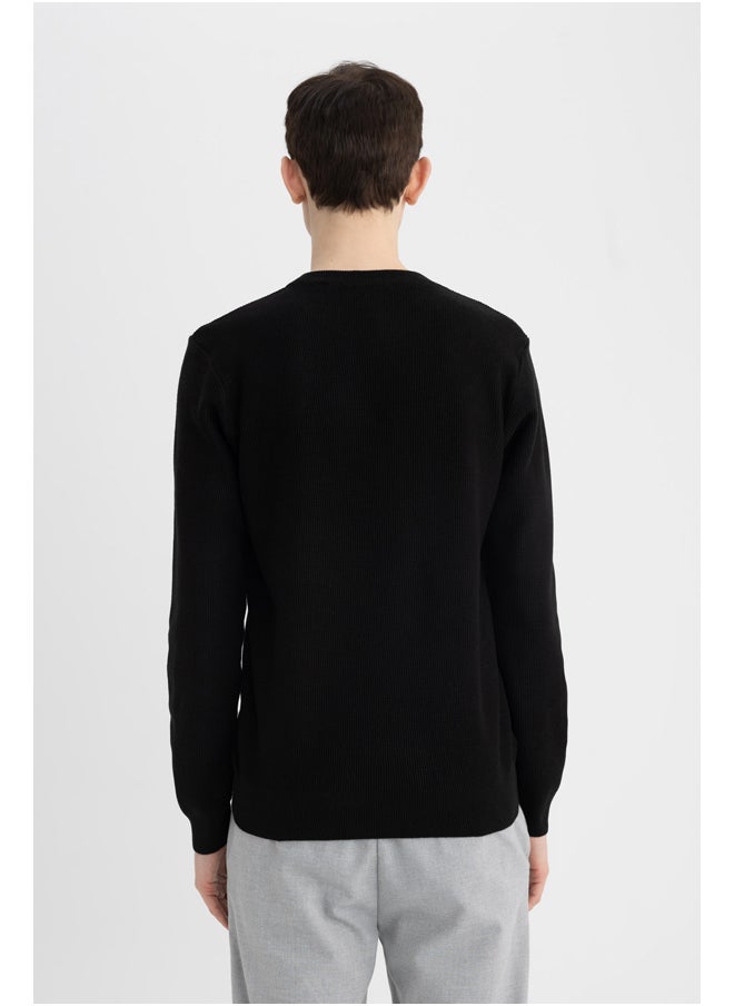 DeFacto Man Tricot Standart Fit Crew Neck Long Sleeve Pullover  - Image 5