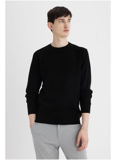 DeFacto Man Tricot Standart Fit Crew Neck Long Sleeve Pullover  - Image 4