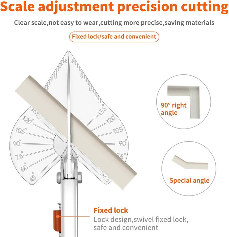 GARTOL Miter Shears- Multifunctional Trunking Shears for Angular Cutting of Moulding and Trim, Adjustable at 45 to 135 Degree, Hand Tools for Cutting Soft Wood, Plastic, PVC, with Replacement Blades - Image 4