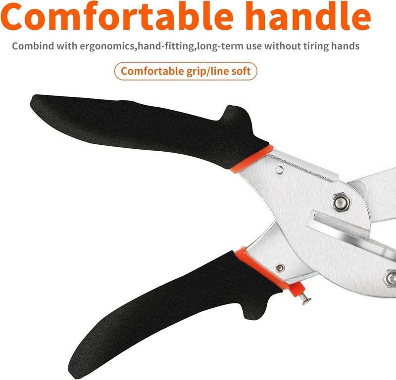 GARTOL Miter Shears- Multifunctional Trunking Shears for Angular Cutting of Moulding and Trim, Adjustable at 45 to 135 Degree, Hand Tools for Cutting Soft Wood, Plastic, PVC, with Replacement Blades - Image 5