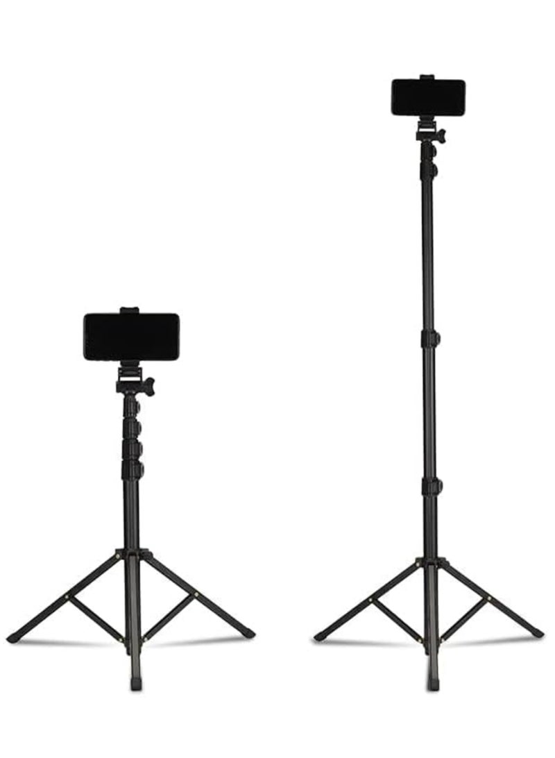 ELTRAZONE MT39 61-Inch Aluminum Extendable Tripod Stand with Selfie Stick and Phone Clip – Versatile Solution for Mobile Photography  - Image 3