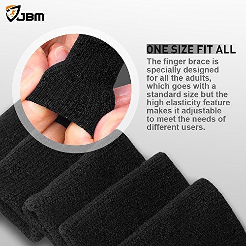 JBM Finger Sleeves 5Pack Sport Finger Brace Protector Compression Sleeve for Arthritis - Image 4