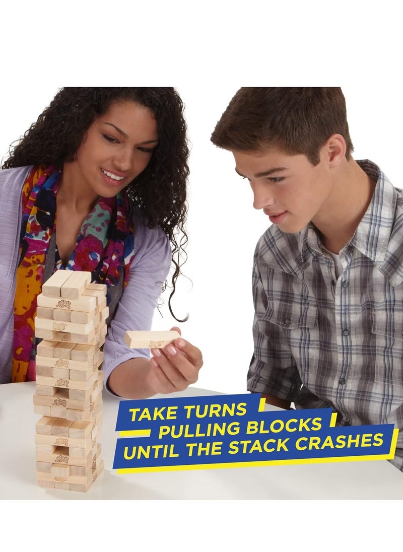 Classic Jenga Game, Genuine Hardwood Blocks, Jenga Stacking Tower Party Game For Family And Kids 9 x9 x 18.91 Centimeter  - Image 3