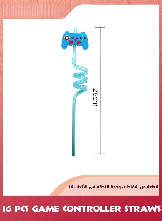 16 جهاز كمبيوتر شخصي القش الحزب,لعبة تحكم الشرب القش,فيديو لعبة الحزب المفضلات,قابلة لإعادة الاستخدام الألعاب القش البلاستيكية,هدايا Goodie للأطفال لاعب الشاطئ حزب الإمدادات الديكورات,القش القابل للتصرف,, - Image 5