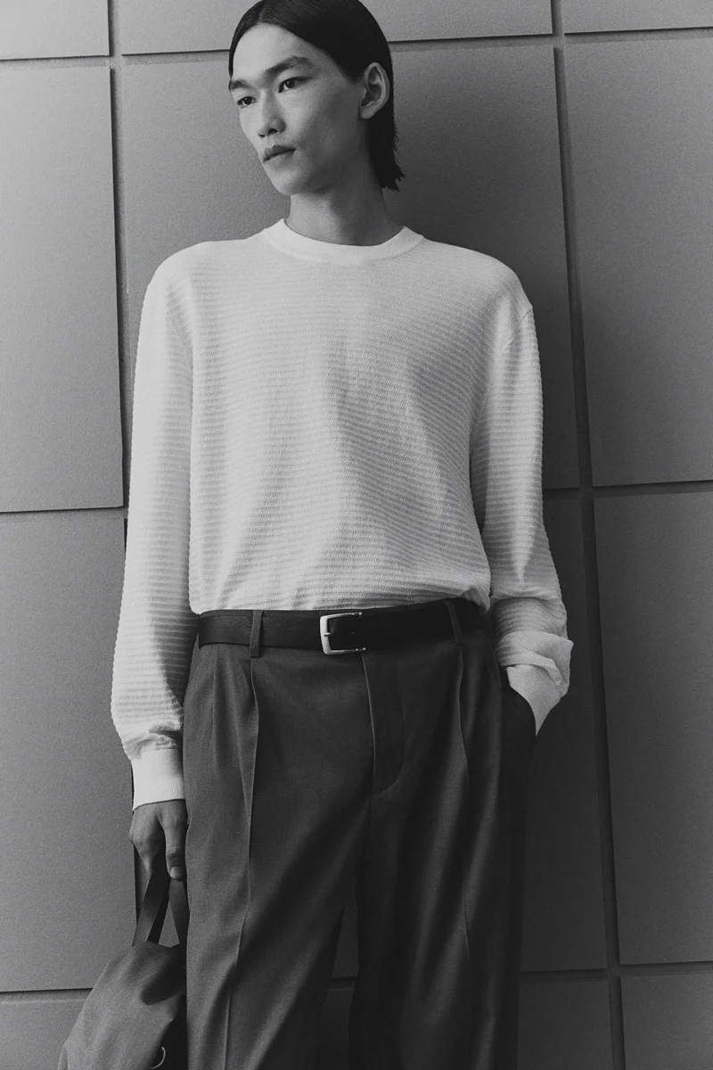 H&M Regular Fit Textured-knit jumper