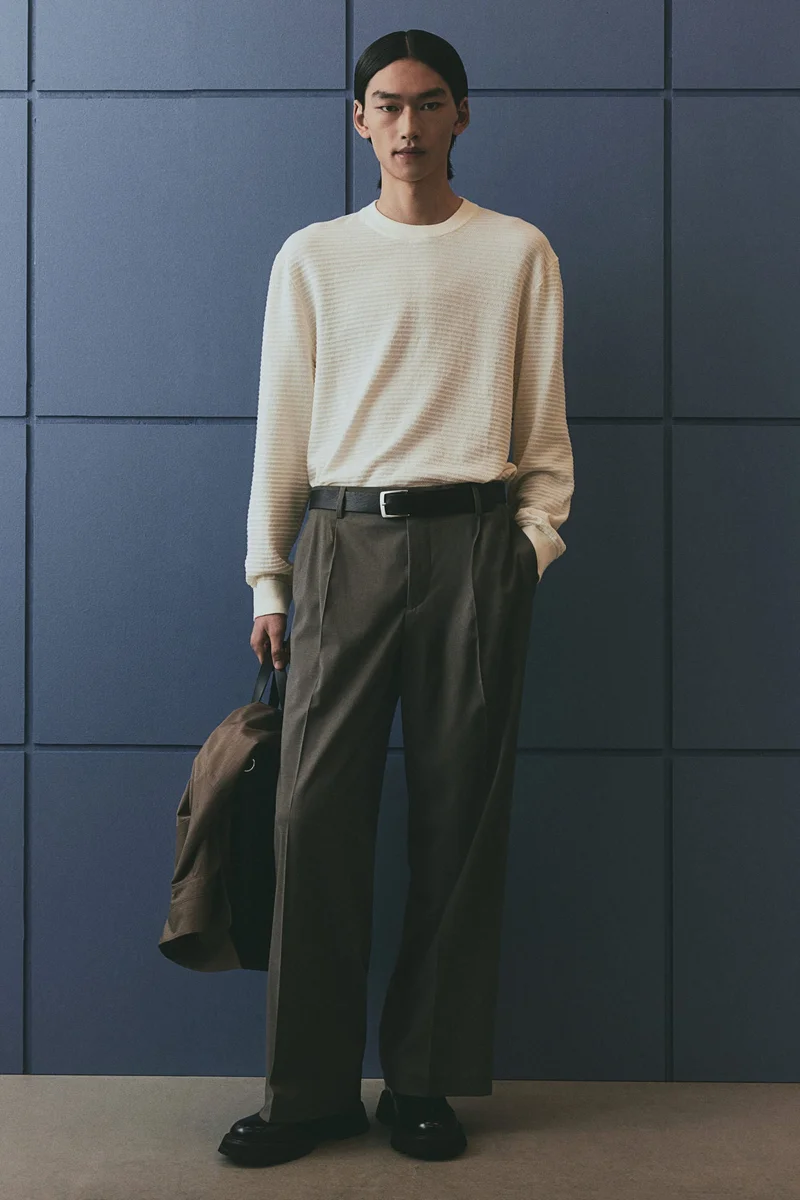 H&M Regular Fit Textured-knit jumper