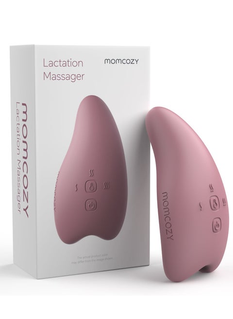 Momcozy Warming Lactation Massager 2-in-1, Soft Breast Massager for Breastfeeding, Heat + Vibration Adjustable for Clogged Ducts, Improve Milk Flow, Engorgement