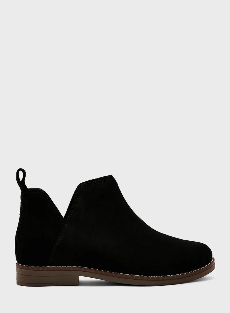 Hush Puppies Poinetd Too Flat Heel Booties