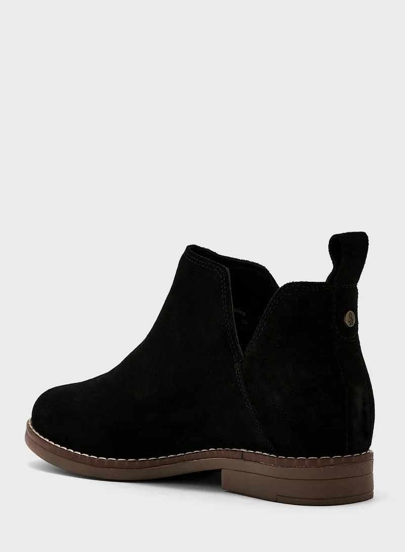 Hush Puppies Poinetd Too Flat Heel Booties