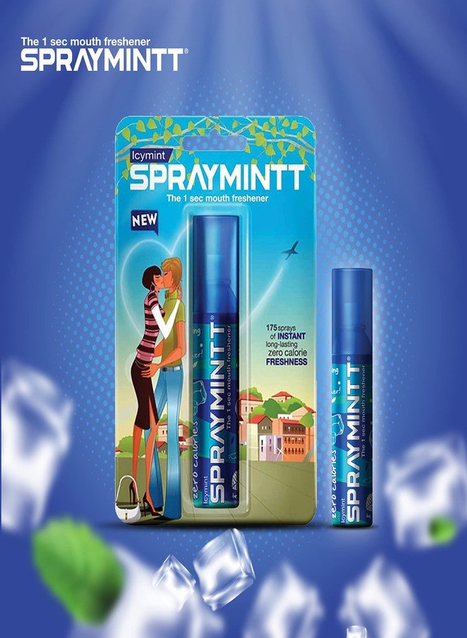 Spraymintt معطر فم سبرايمنت | مخواس | منعش للفم | نظافة الفم | أكثر من 175 بخة من الانتعاش الفوري طويل الأمد بدون سعرات حرارية | بنكهة النعناع المنعش + نكهة التوت البري + نكهة البرتقال المنعش | 15 غرام - عبوة من 3 قطع - Image 2
