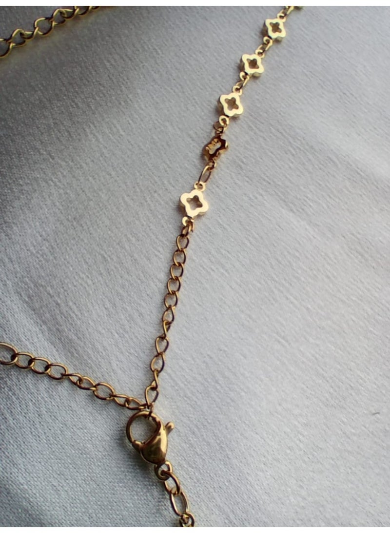 18k plated  Rhombus Necklace - Image 2