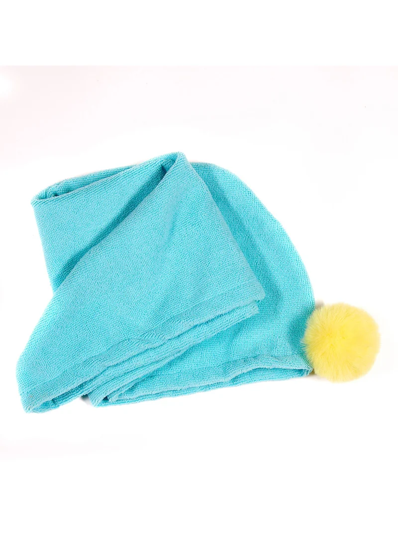 تشيز كيك Cheesecake 1Pc Hair Drying Towel Pompom - Blue