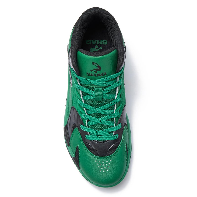 SHAQ Devastator 2.0 High Top Basketball Shoes for Men, Indoor or Outdoor Court Basketball Mens Sneakers - Black, White, Green or Blue Size 8 to 13 - Dark Green/Black, 10 Medium - Image 4