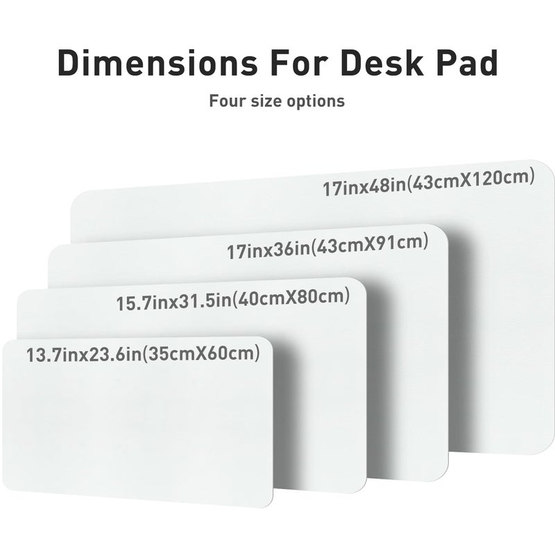 Aothia Leather Desk Pad Protector, Large Mouse Pad, Office Mat, Non-Slip PU Leather Blotter, Laptop Desk Pad, Waterproof Writing Pad for Office and Home (Barely Grey, 23.6" x 13.7") - Image 4