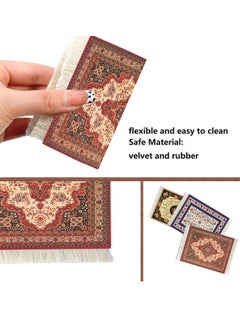 YIXUAN 1pcs Table Coasters, Coffee Mat Coffee Cup Mat Coffee Mug Mat Table Mat, carpet table coasters, placemats, beverage table mats, bohemian coasters, non-slip heat-resistant beverage coasters  - Image 3