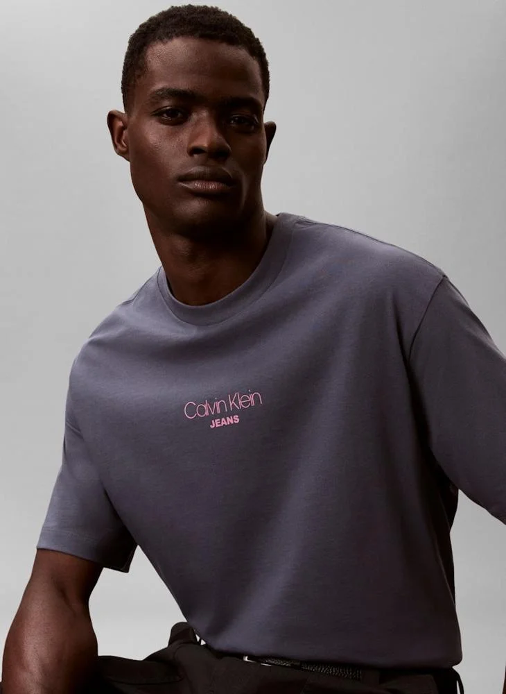 Calvin Klein Jeans  Relaxed Fit Logo Graphic T-Shirt for Men | Best Price UAE