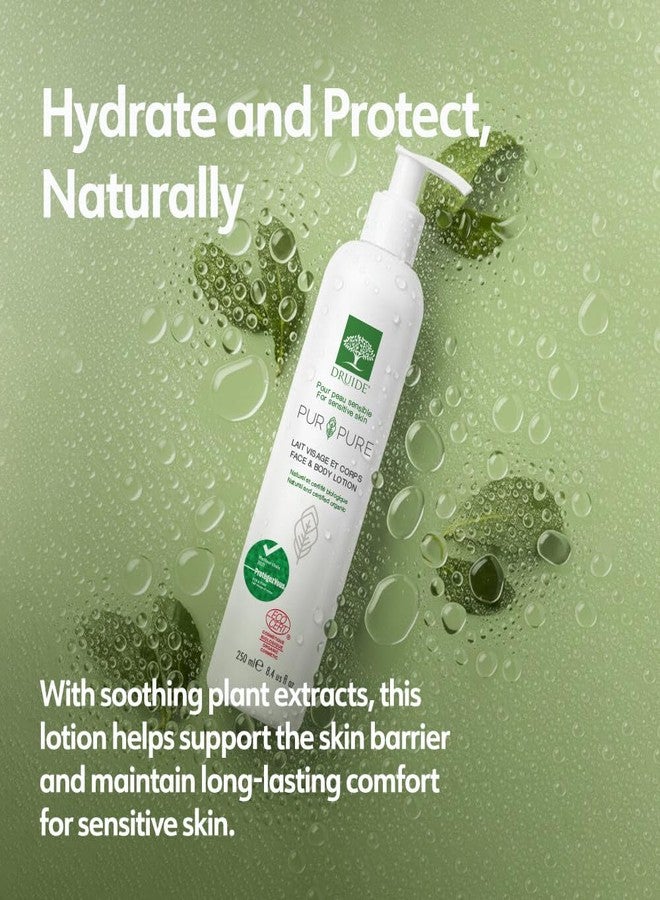 DRUIDE Pur&Pure Lotion Face Body Moisturizer for Sensitive Skin Care, Organic Moisturizer & Ultra-gentle Moisturizing Milk, 250 ml (8.4 oz Size Fragrance-Free Organic Lotion Made in Canada - Image 4