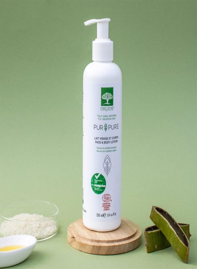 DRUIDE Pur&Pure Lotion Face Body Moisturizer for Sensitive Skin Care, Organic Moisturizer & Ultra-gentle Moisturizing Milk, 250 ml (8.4 oz Size Fragrance-Free Organic Lotion Made in Canada - Image 2