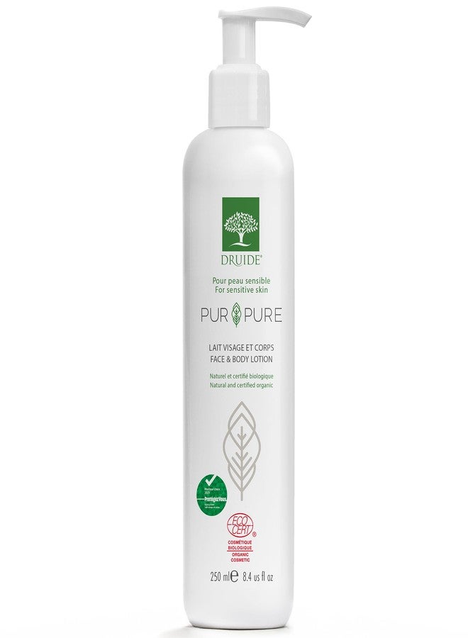 DRUIDE Pur&Pure Lotion Face Body Moisturizer for Sensitive Skin Care, Organic Moisturizer & Ultra-gentle Moisturizing Milk, 250 ml (8.4 oz Size Fragrance-Free Organic Lotion Made in Canada - Image 1